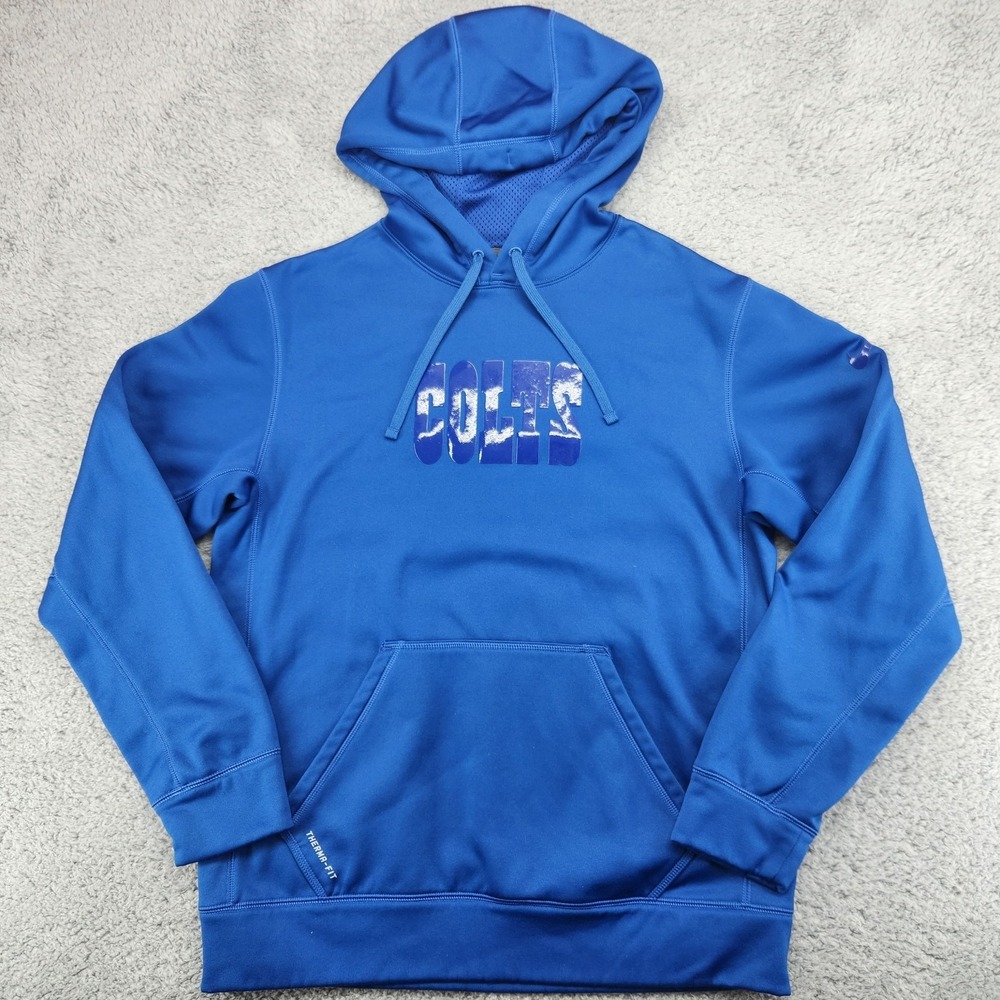 Indianapolis Colts Nike Therma-Fit Hoodie Mens M NFL Onfield Apparel Blue